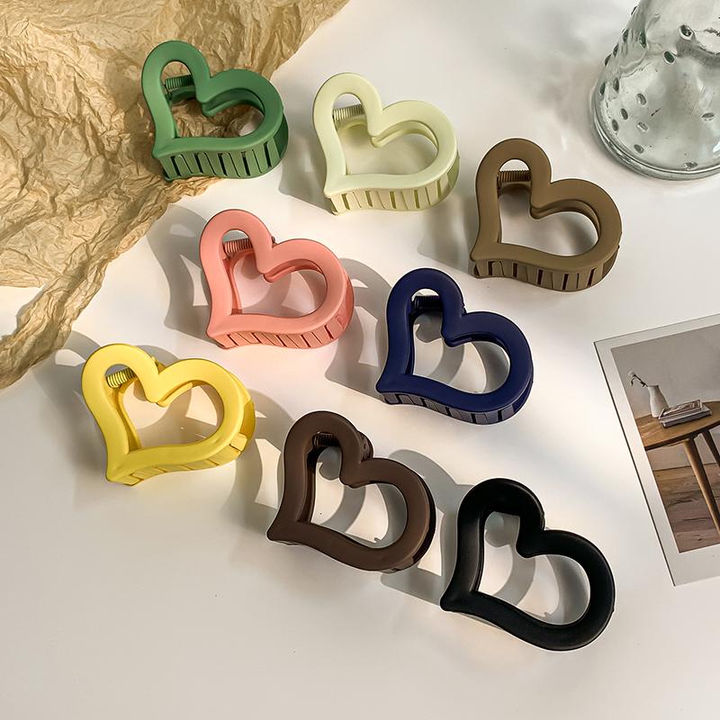 Love Grip Clips Simple Frosted Grab Hair Clip Women Small Matte Nonslip Gripping Spoon Hairpin Girls Hair Accessories