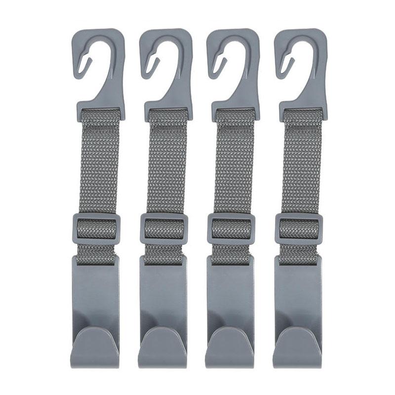 4Pcs/set Adjustable Car Seat Headrest Hook Large Load-bearing Easy To Install Car Seat Back Purse Hanger Space-Saving Reusable