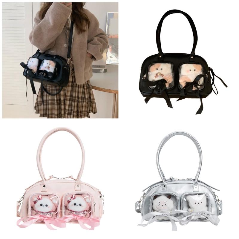 Transparent Messenger Bag Fashion Ita Bag Shoulder Crossbody Bag Anime Display Satchel Handbag for Women Girls Gifts