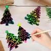 12/24/36Pcs Christmas Scratching Card DIY Art Painting Graffiti Art Christmas Tree Decoration Xmas Children Gift Festival Home Decor