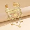 Durable Metal Coin Leaf Tassels Arm Cuffs Bracelet Gold Silver Armlet For Everyday Or Special Event