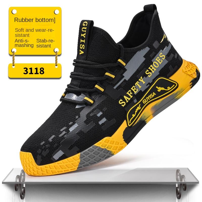 Labor Insurance Shoes Anti-smashing, Anti-piercing, Non-slip and Breathable Steel Head Shoes Construction Site Protection Safety Shoes