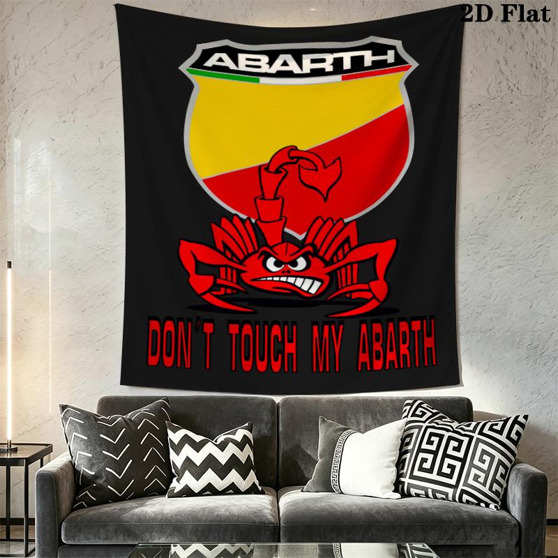 Abarth Wall Tapestry Aesthetic Wall Hanging Printed Fabric Blanket Decorative Tapestries for Bedroom Living Room Home Decor