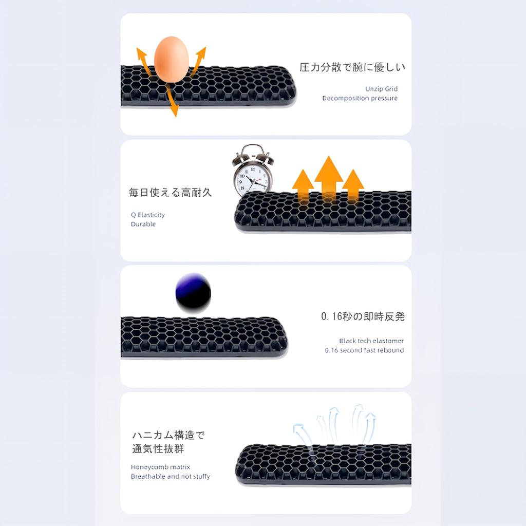 pad wrist rest armrest wrist cushion honeycomb silicone rubber keyboard pad mouse fatigue reduction mouse callus prevention x 11 15 x 8 cm [Small Lab]