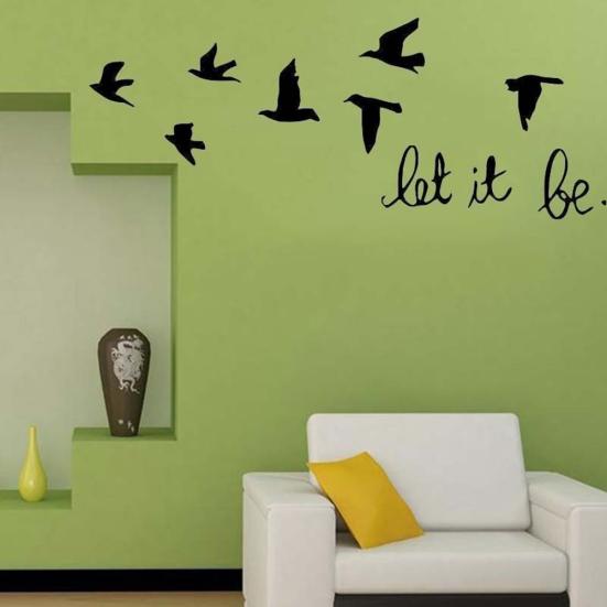 

Модный силуэт летящей птицы пусть это будет настенная наклейка для домашнего декора