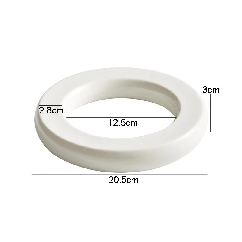 Round Donut Plate Ceramic Tableware Dessert Snack Plate Sushi Dish Dim Sum Dish Dinner Plate Artistic Conception Tableware