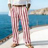 Men's Sporty Casual Striped Elastic Waist Straight Leg Pants