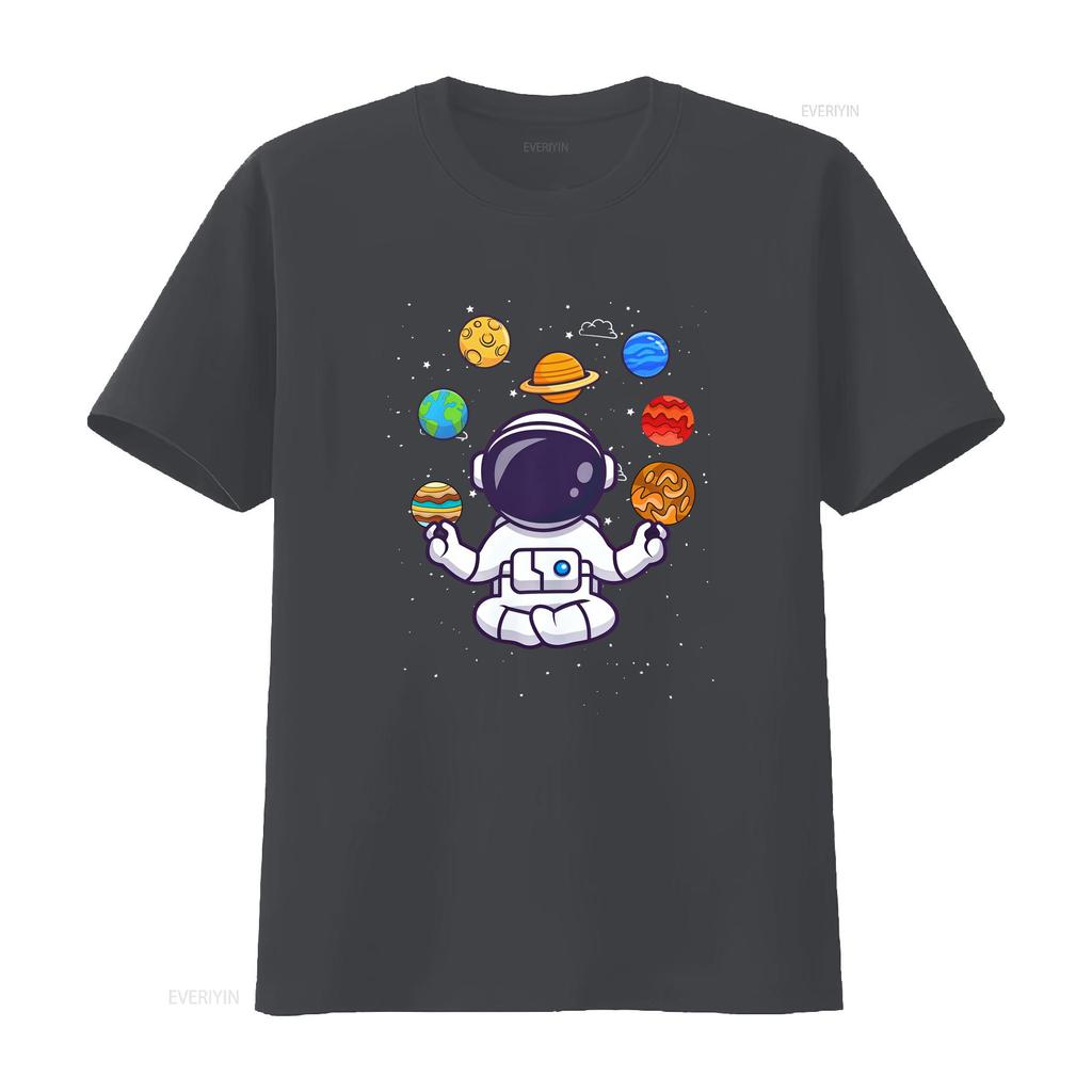 Astronaut Planets T Shirt Space Astronomy Lovers Spaceunisex Boys Kids Vintage Washed Streetwear Top For Everyday Wear Homme