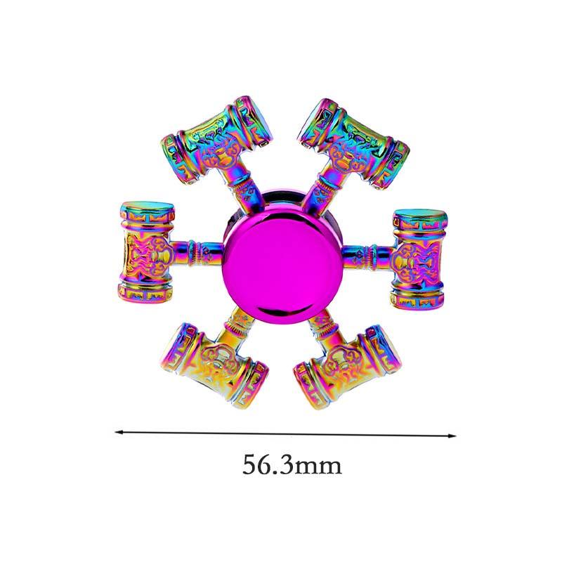 New Colorful Rainbow Alloy Fingertip Gyro Decompression Creativity Finger Spinners Hand Fidget Small Toys