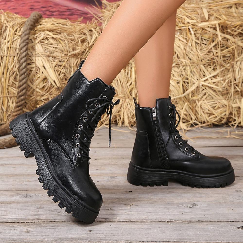 Fashion Autumn/winter New Women's Shoes Comfortable Fashion Women's Short Boots Mid-Heel Thick Heel Round Toe Chelsea Boots