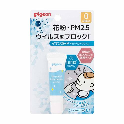 

Pigeon Ion Guard Baby Barrier Cream, 6g, Alcohol-Free, Blocks Pollen, PM2.5, and Viruses, Ages 0 Months and Up
