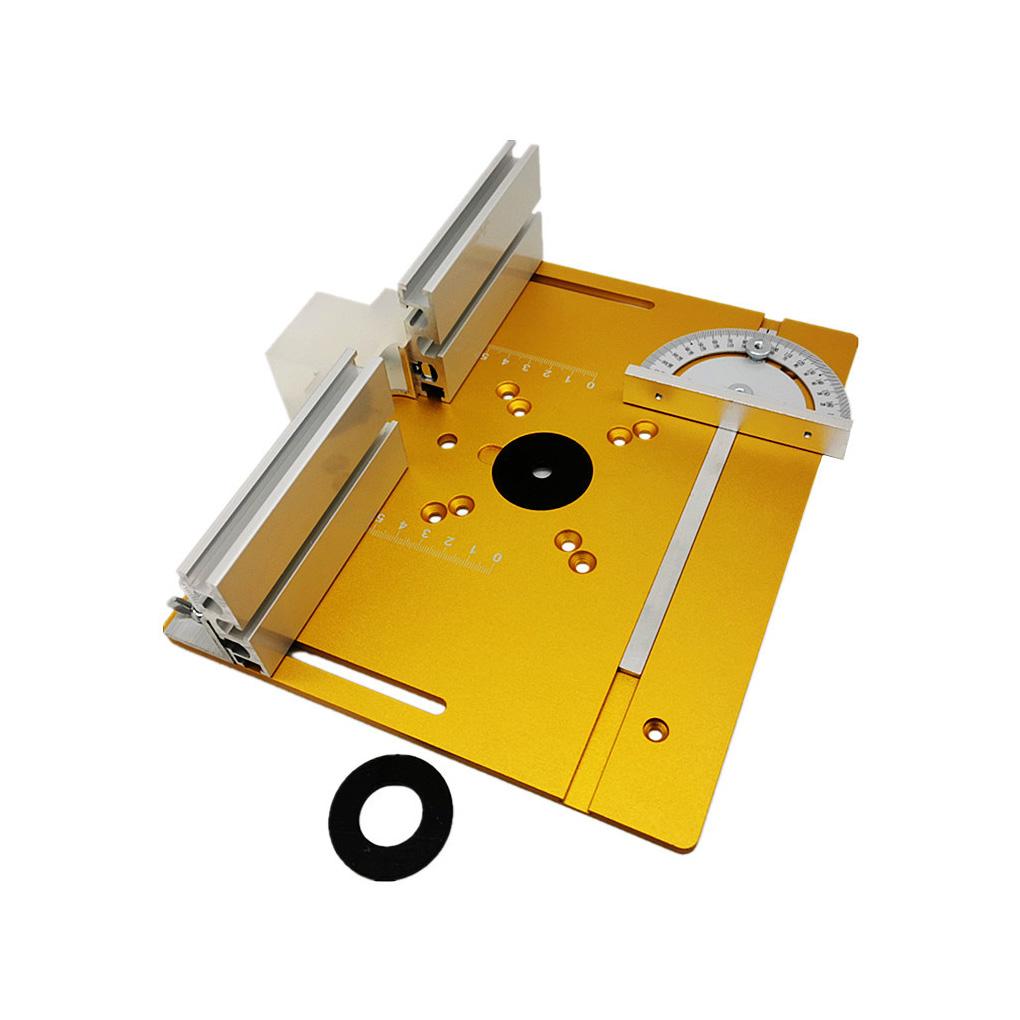 

Вставная пластина для триммера с угломером Износостойкий инструмент Многофункциональные аксессуары Нержавеющая часть настольной пилы, серебристая