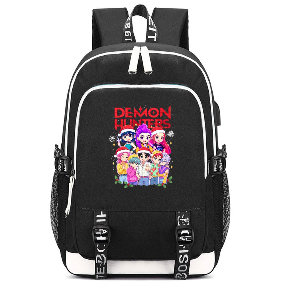 Cartoon K-Pop Demon Hunters Bedrukte Rugzak met Grote Capaciteit voor Tiener Student Meisje Jongen Schooltas Boekentas Kindercadeau Waterdichte Reistas