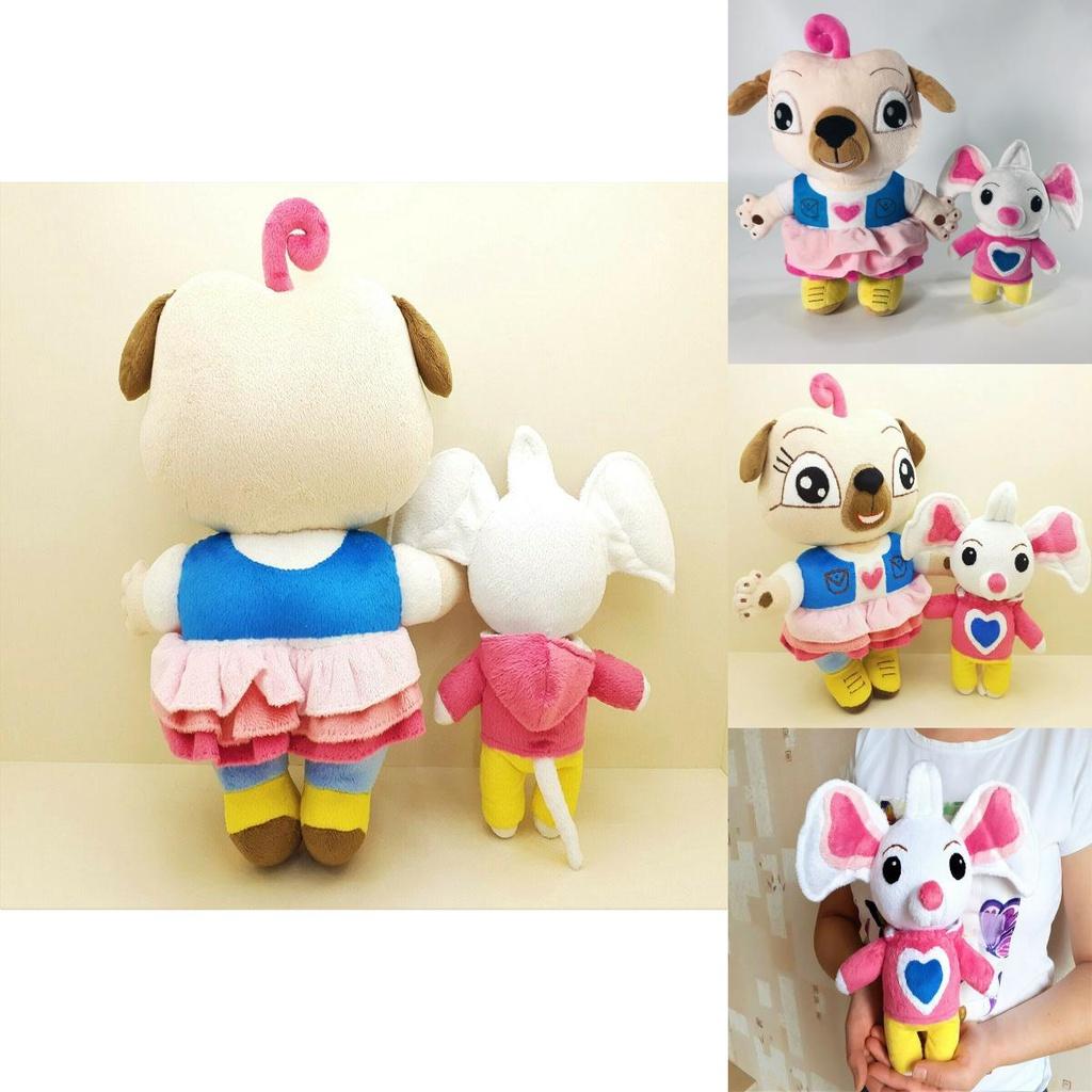 Kuscheliges Chip und Kartoffel Plüschtier Set Mops Maus Puppe