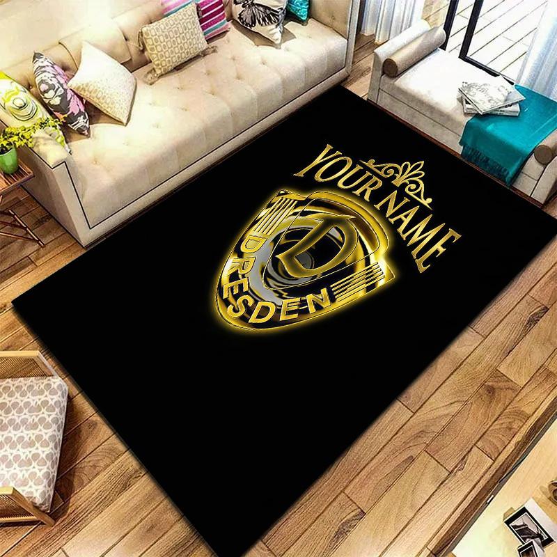 Dynamo Dresden Custom Name Carpet Rug For Living Room Bedroom Home Sofa Decoration Kids Play Nonslip Floor Mat