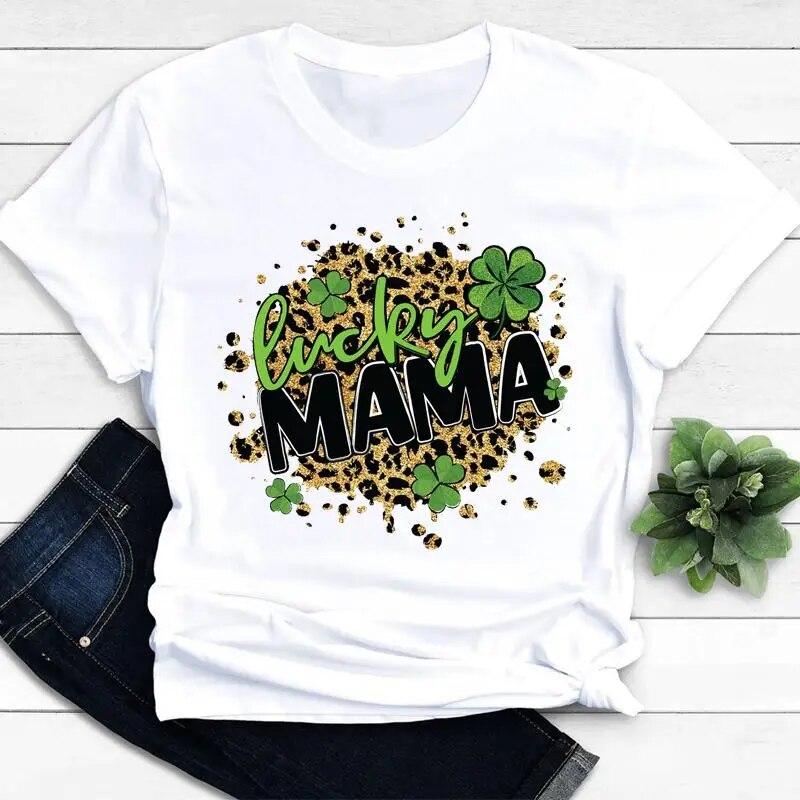 Women Clothing Mom Mama Love Mother Son Short Sleeve Graphic Tee T-shirts Female Ladies Fashion Casual Summer Tshirt Clothes