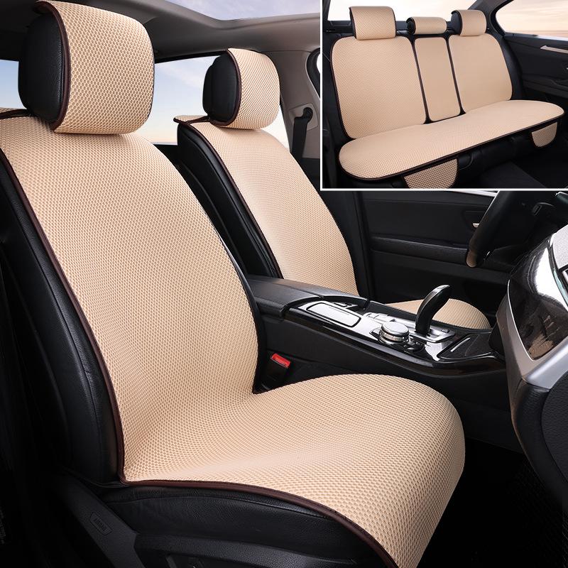

Summer Cool Breathable Mesh Car Seat Cushion with Ice Silk Cover