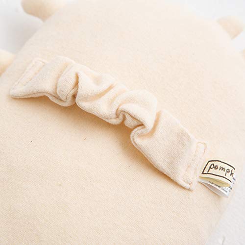 Y-1051 pompkins BABY 100% Organic Cotton Cuddle Pillow [Rabbit, Bear, and Dog Series] Made in Japan (Rabbit (Natural))