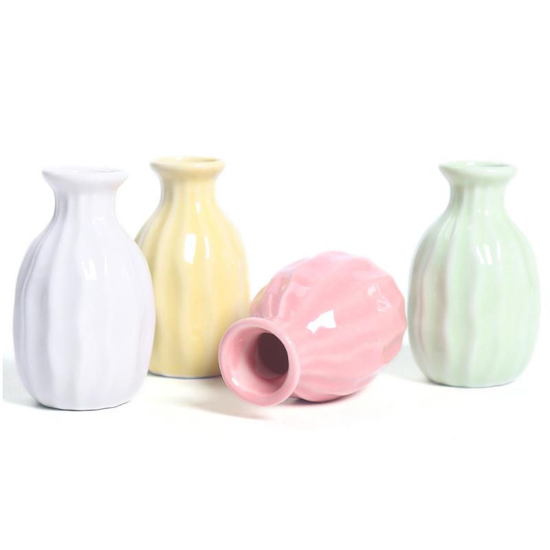 Ins Keramik Blumenvase Nordic Hydrokulturvasen Kreative Zimmerdekor Mini Blumenpflanzen Flaschentöpfe Tischdekoration Bunte Vase