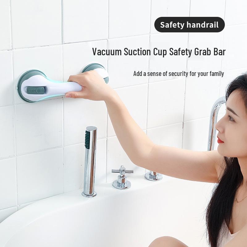 No-Drill Suction Cup Safety Handrail for Bathroom & Bathtub - Ideal for Children & Elderly