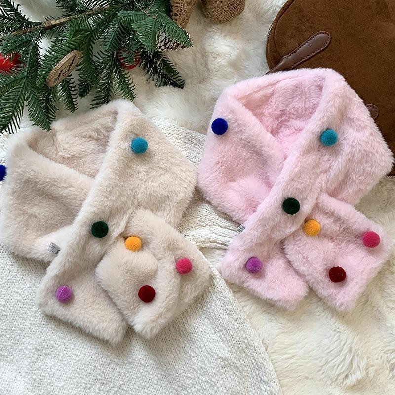 Christmas scarf scarf winter warm new velvet thickened warm fluffy scarf scarf