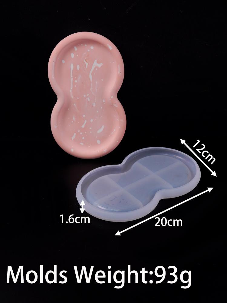 

Concrete Triple Circular Tray Silicone Mold DIY Coaster Craft Making Plaster Resin Jewelry Storage Plate Casting Molds Home Deco