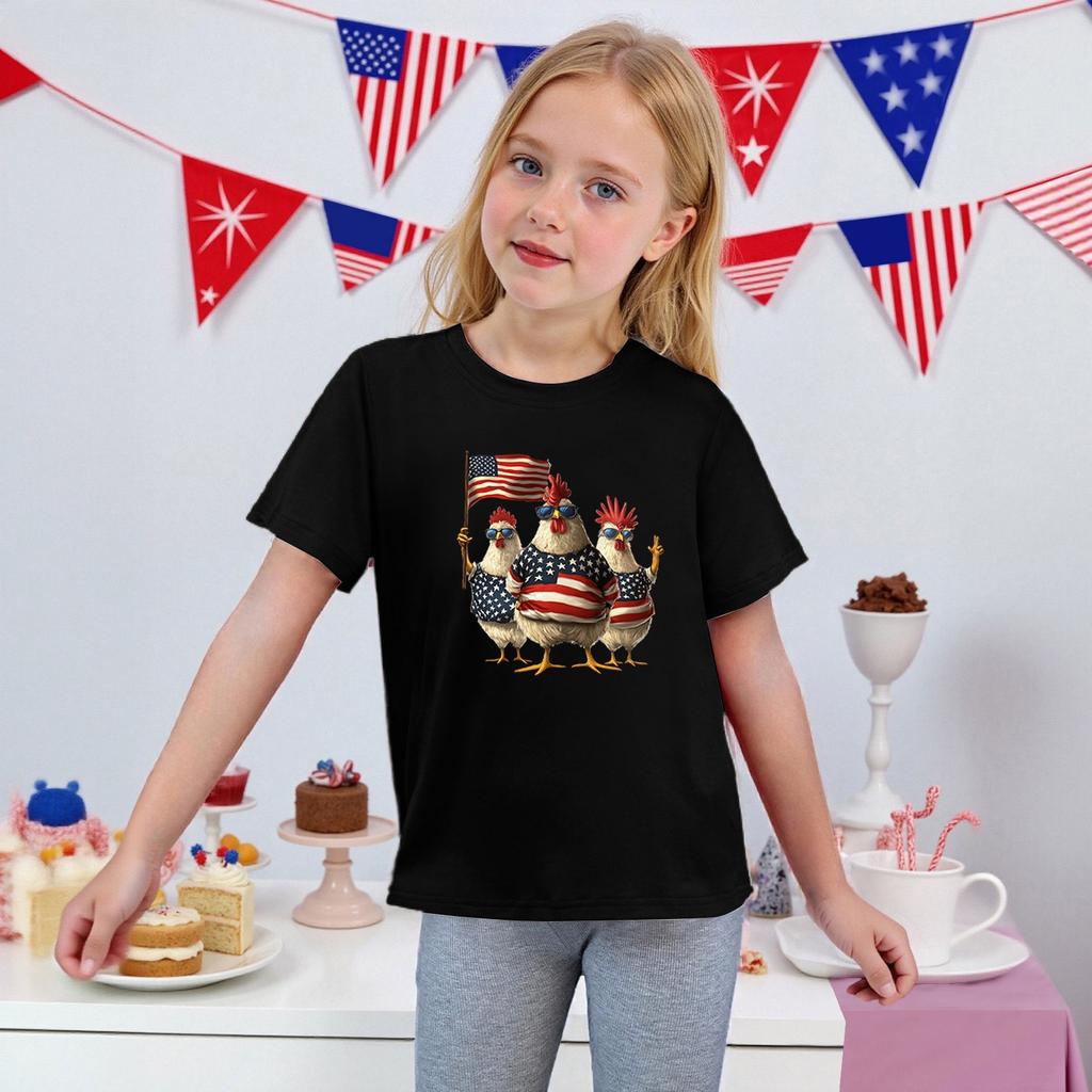 Kleinkind Mädchen Jungen T-Shirts Kinder Top Jungen und Mädchen Bedrucktes Kurzarm T-Shirt