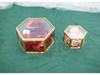 Hexagonal Engagement & Wedding Ring Box - Transparent Glass Jewelry Storage Gift Box