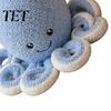 Child Proof Door Stop Plush Octopus Decorative Doorstop, Weighted Fabric Stopper for Home Marine Themed Wedge Office, Ocean Animal Floor Holder