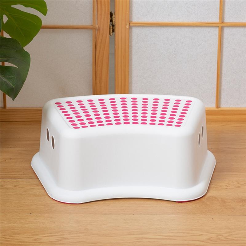 Good-Step Stool With Non-Slip Surface, Curved Step Stool, Potty Training Toilet,Bathroom Sink, Kitchen Counter Stool Helper