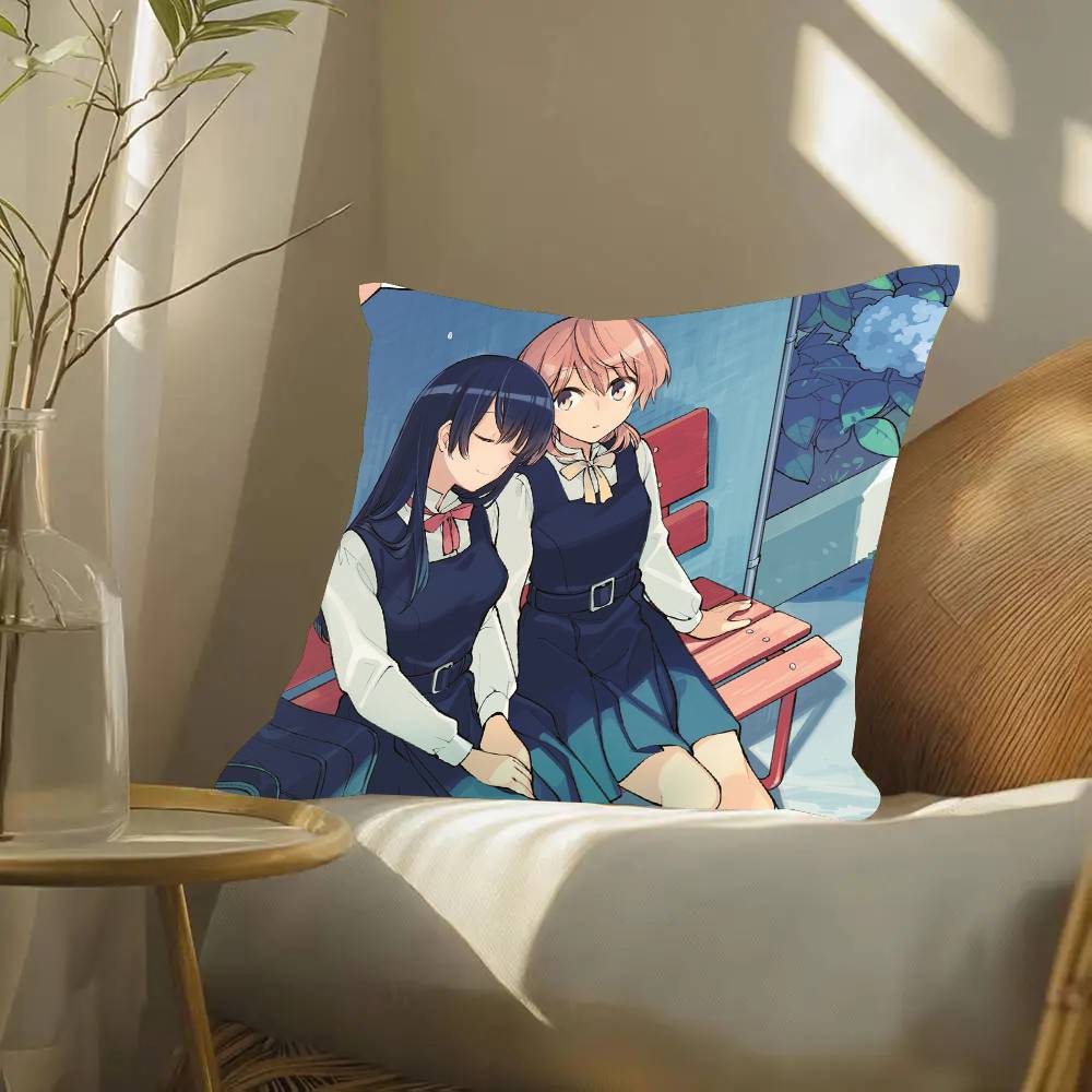 Bloom Into You Bilibili Animation Pillow Case Fashion Square Pillowcase Bedroom Sofa Room Ins Decoration Leisure