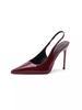 Women's Black One-Strap Stilettos: French-Style, Closed Toe, Spring Collection