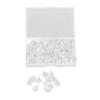 100 Pcs Corsage Pins Transparent White Plastic Flower Head Positioning Pins Corsage Pins Handicraft