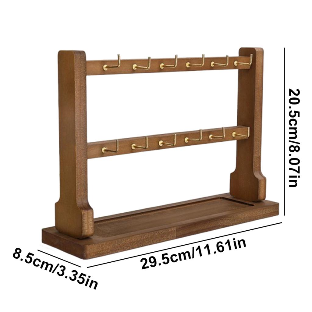 Wooden Jewelry Display Stand Multi-Layer Household Bracelet Storage Rack Earring Pin Brooch Organizer Home Sundries Accessories