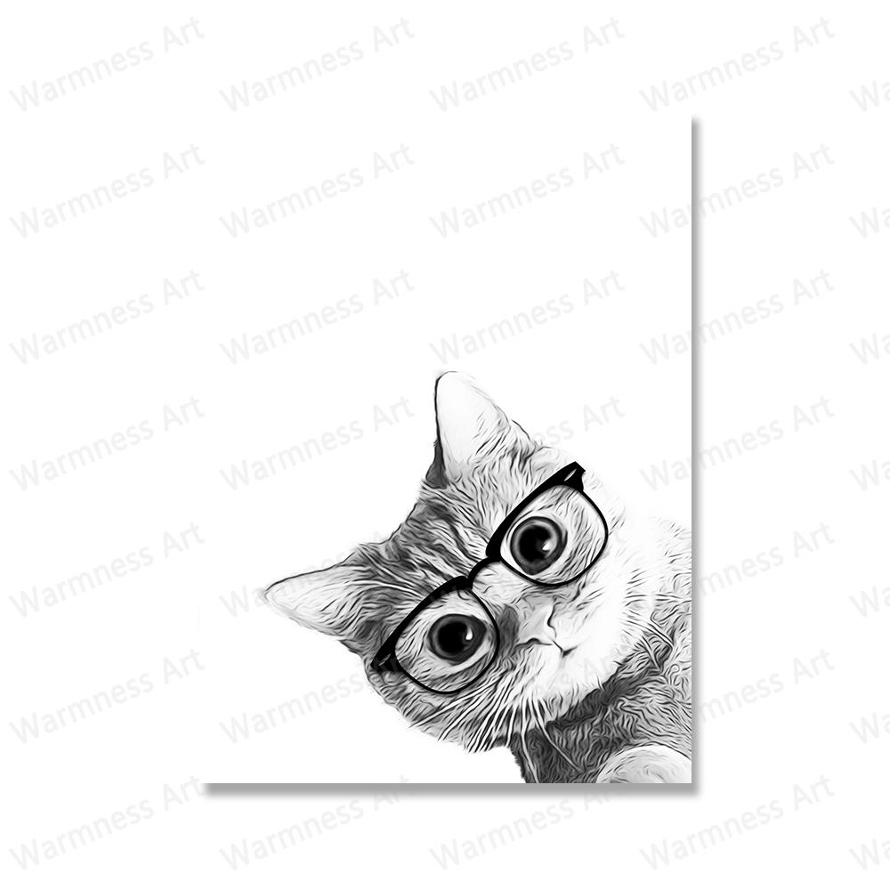 Animals Shark Pig Donkey Cat In Toilet Reading Newspaper Poster Canvas Painting Print Funny Wall Art Picture Kids Bathroom Decor