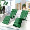 Set of Two 190 x 56cm Sun Lounger Cushions - Green