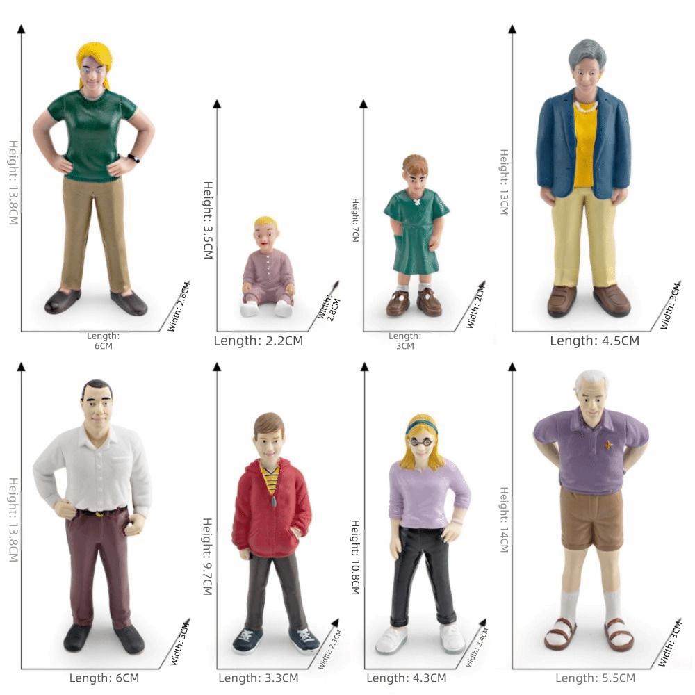 Hand Painted Miniature People Model Realistic Detailed People Action Figure Cake Toppers