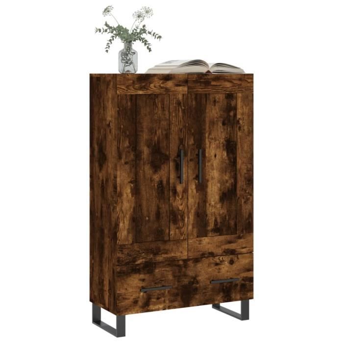 VidaXL Highboard Smoked Oak 69.5x31x115 Cm Engineered Wood 830353