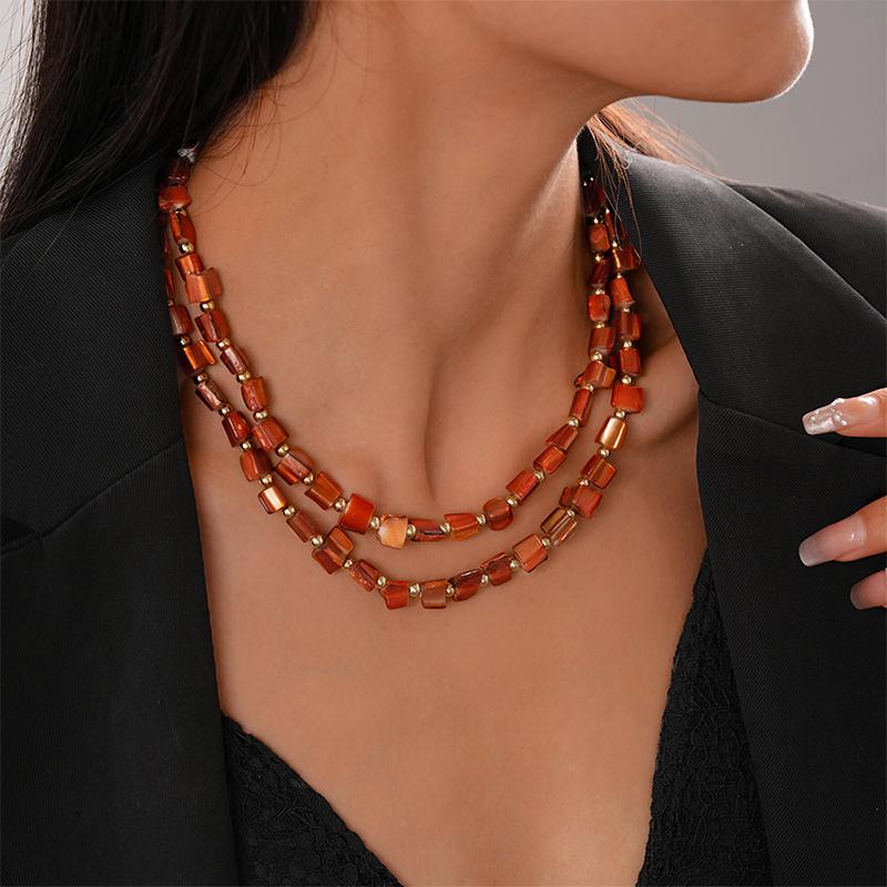Irregular Colorful Necklace Women Jewelry Geometry Accessories Party Gifts