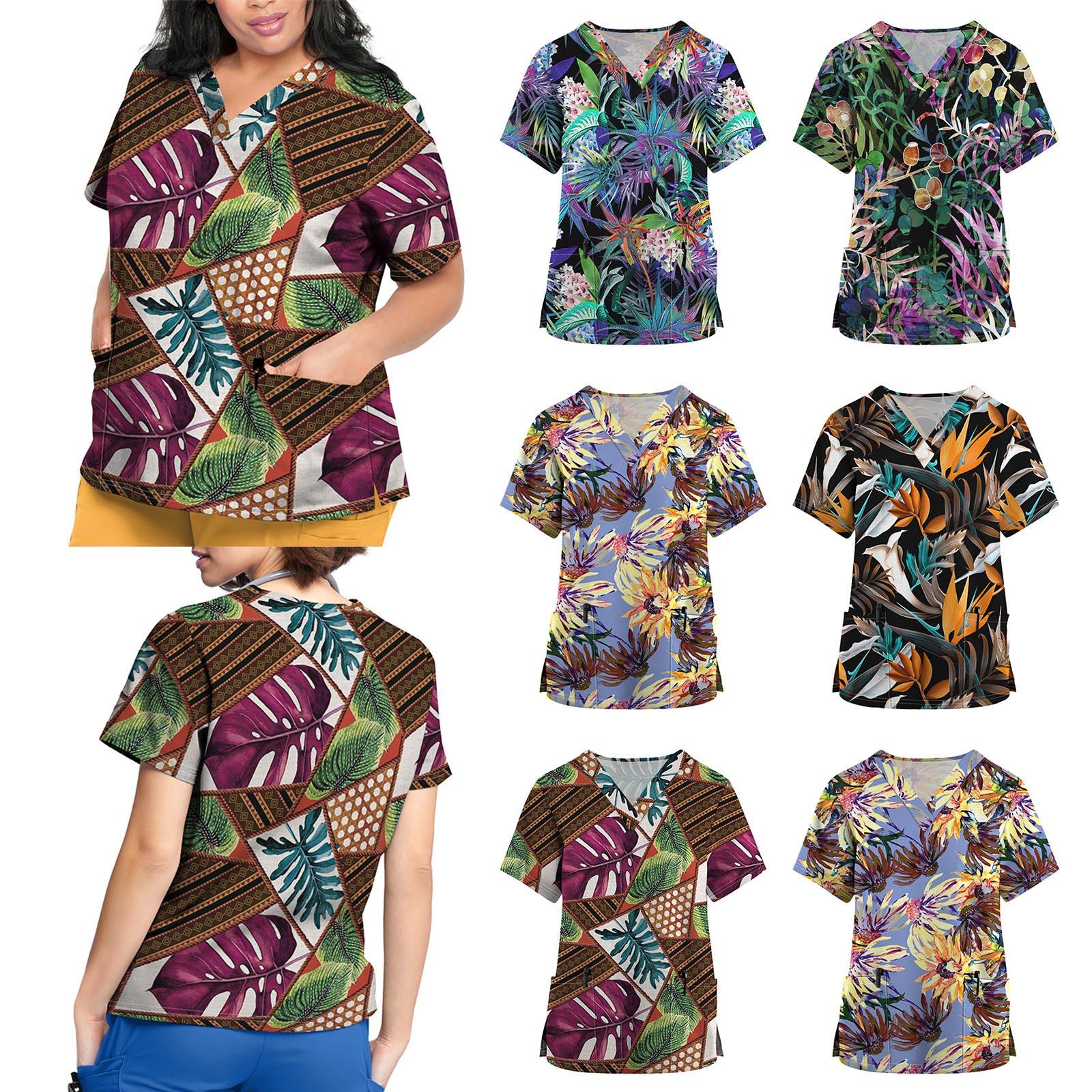 

(Острая курица)Женские персонализированные топы с v-образным вырезом и короткими рукавами с принтом Хэллоуина, рабочие футболки