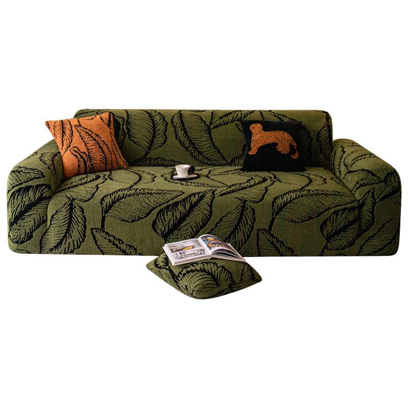 New Thickened Plush Anti Slip All Purpose Protective Cover Seat Cushion with High Elasticity Cotton Fleece Sofa Cover