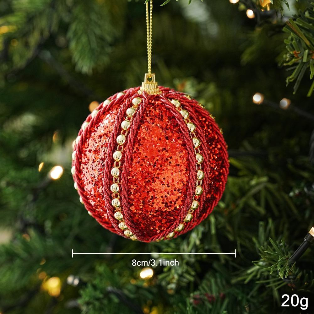 Foam Christmas Ornament Powder Coated Ball Foam Ball Pendant Xmas Bauble  Holiday Party Decor