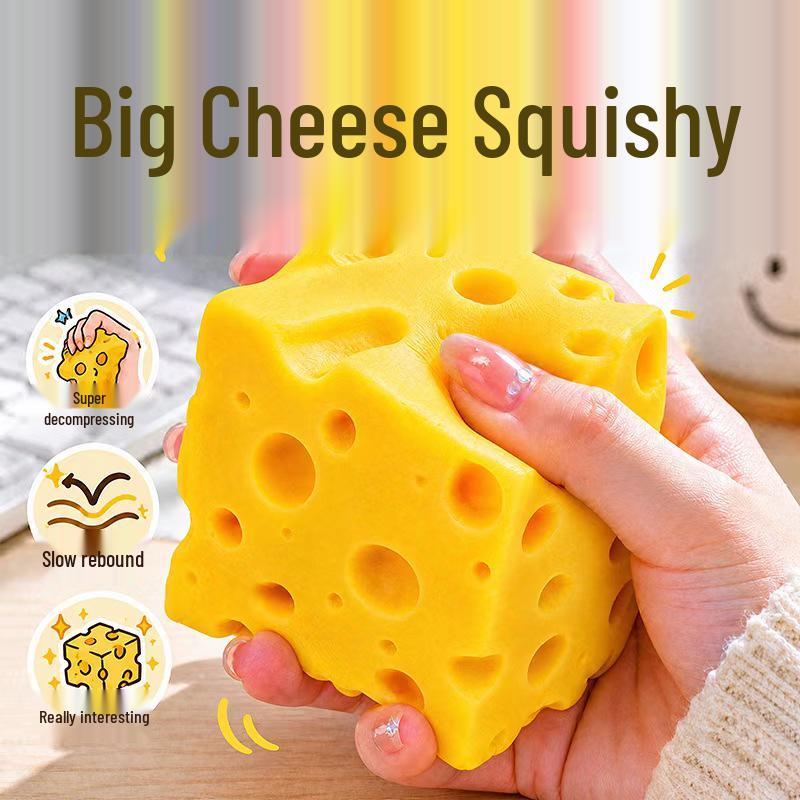 Cheese Stress Relief Slow Rebound Squeeze Toy - Internet-Favorite Decompression 7*7CM