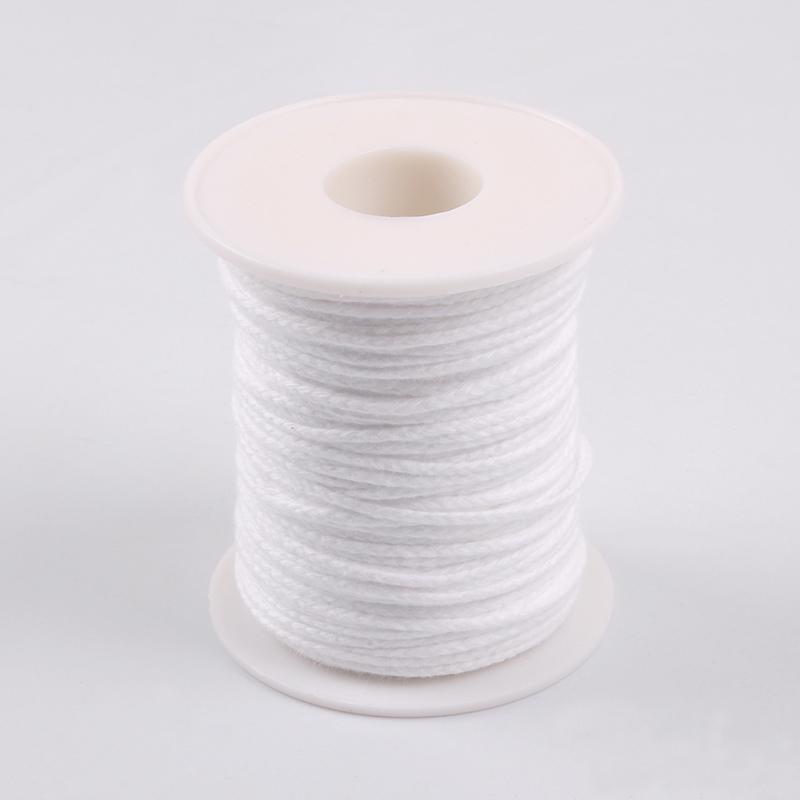 

61 м хлопковая оплетка фитиль для свечей рулон сердечник катушка недымящие масляные лампы DIY принадлежности для изготовления свечей