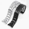 Solid Stainless Steel Watch Strap for Panerai Luminor PAM441 PAM111 Series 22mm 24mm Arc Interface Solid Metal Silver Watchbands