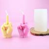 3d DIY Middle Finger Gesture Silicone Candle Mold Gypsum Form Carving Art Aromatherapy Plaster Home Decoration  Wedding Gift