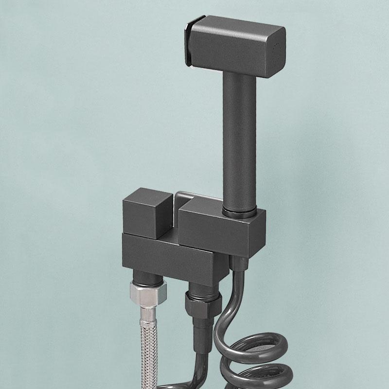 White Toilet Bidet Faucet Solid Brass Handheld Bidet Sprayer Set Black/Gun Gray Bathroom Hand Sprayer Shower Head Self Cleaning