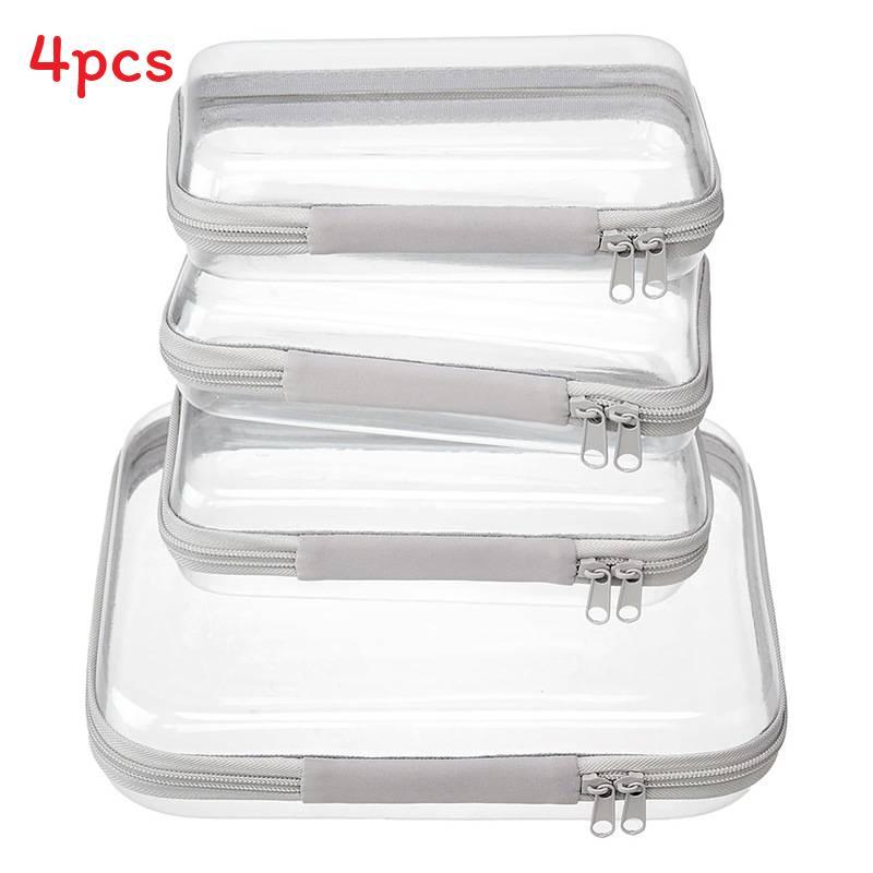 Travel Organizer Pvc Soft Bag With Zipper For Cosmetic And Clothing Storage