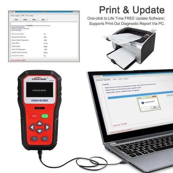 BW Car Code Reader KW818 OBD2 EOBD Car Error Code Reader Scanner Automotive Diagnostic Scan Tool Better