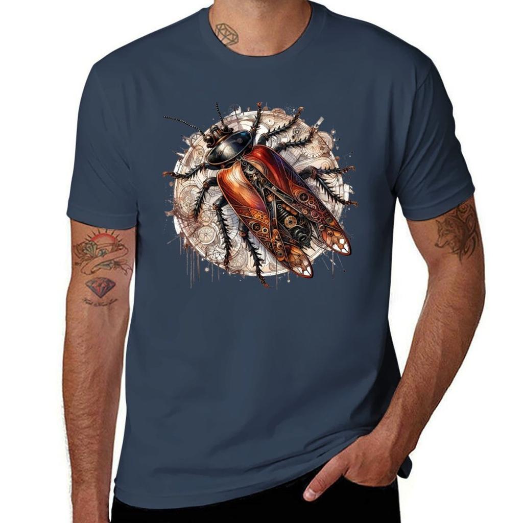 Steam Punk Cockroach Tshirt Basic Solid Tee For Daily Use Tshirt